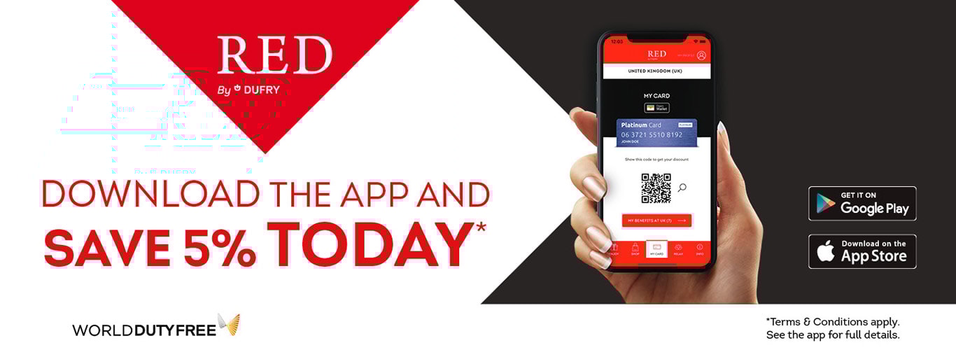 Download the Collection Red app today and save 5% of purchases.