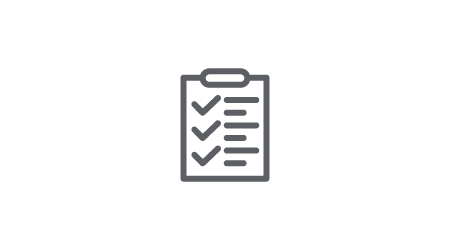 Black checkboard with three ticks icon.