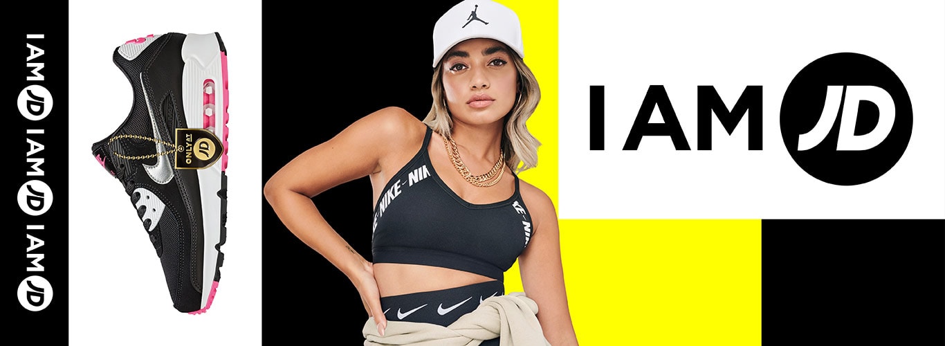 Women wearing a variety of Nike clothing, for the I Am JD Women Campaign.