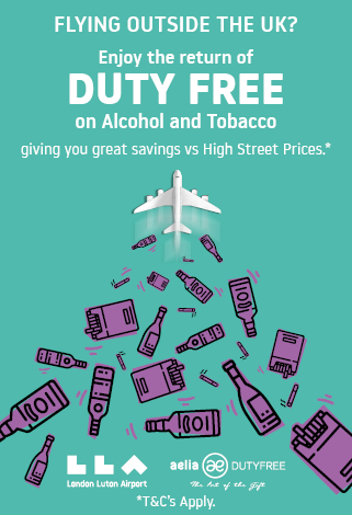 Return of Duty Free on Alcohol and Tobacco, great prices compared to the high street.