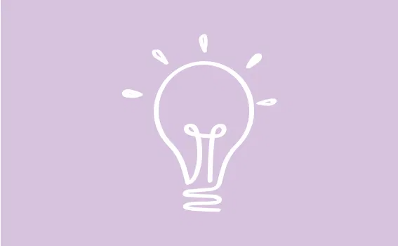 Light bulb on a purple back ground.